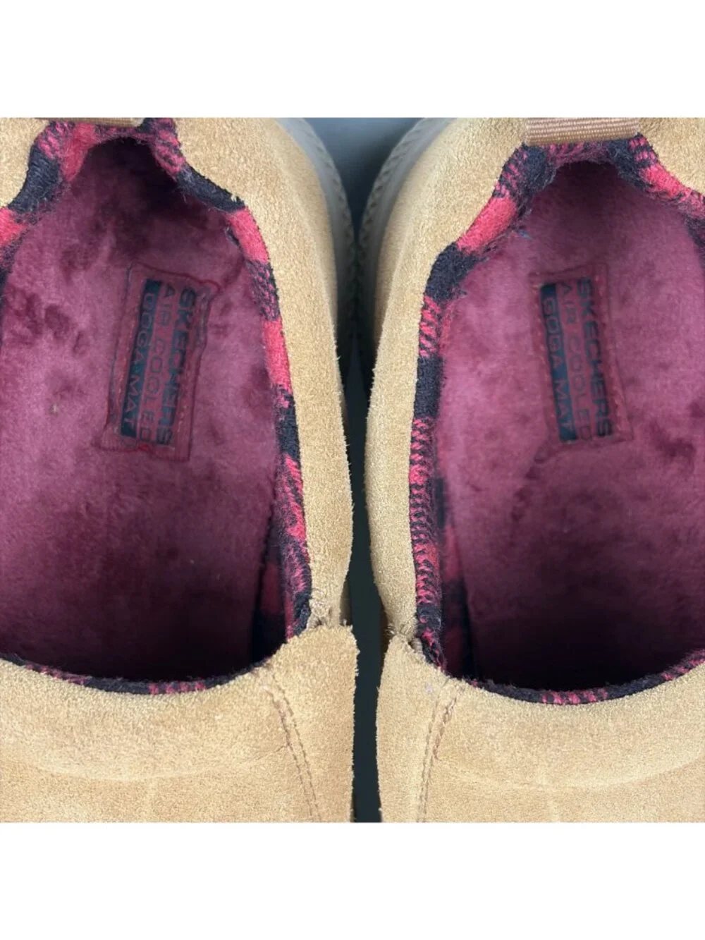 Skechers Ultra Outdoor Pine Slip On Shoes Womens 7 Tan Suede Goga Mat Comfort